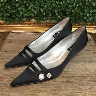 Alan Pinkus satin dress heels shoes 