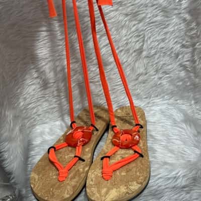  Womens  Size 39 Sandals Beige / Orange 