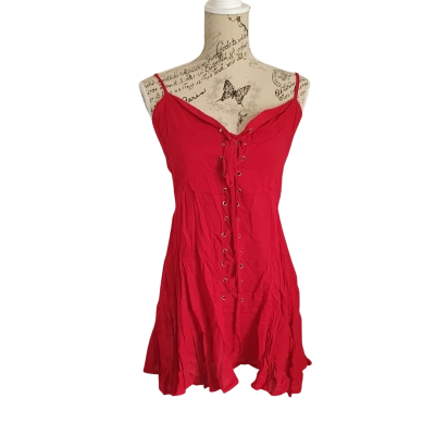 Boohoo Womens  Size 16 Mini Dress Red BN