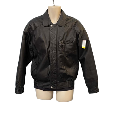  Mens  Size L Leather Jacket Black  