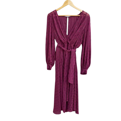 Forever New Womens  Size 12 Long Sleeve Dress Plum 