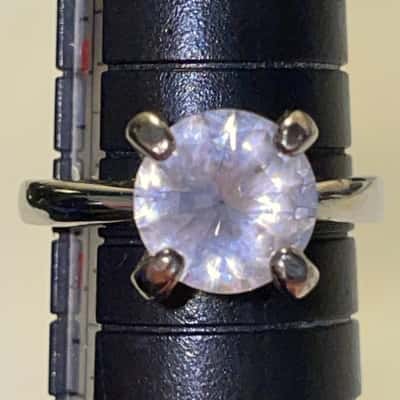  Women's Ring Marked 925 With Round CZ