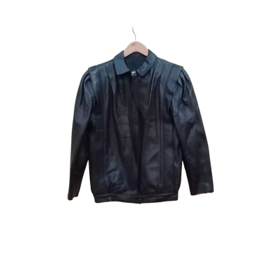 Mens Stephen Dattner Black Leather Jacket Size 10