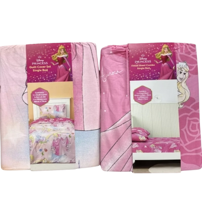 Disney Princess Fitted Sheet / Quilt Cover Single Bed Combo 