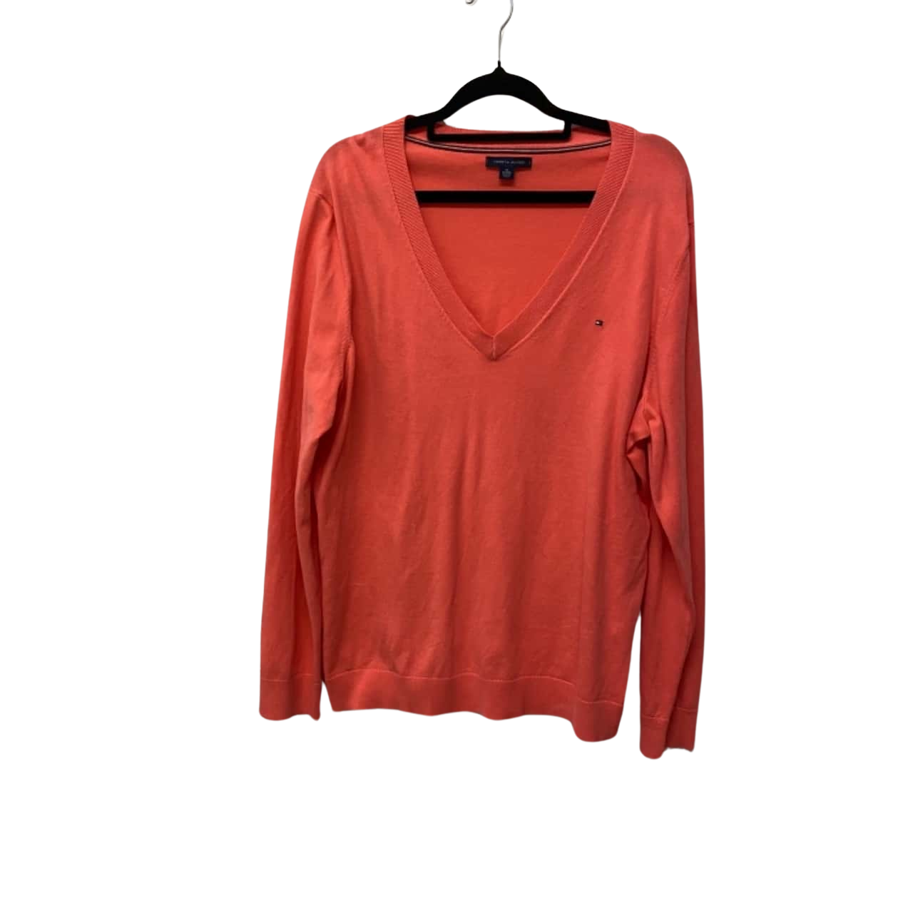 Tommy Hilfiger Womens Size XL VNeck Orange