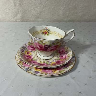 Vintage Royal Albert "Serena" Bone China Cup Saucer & Plate