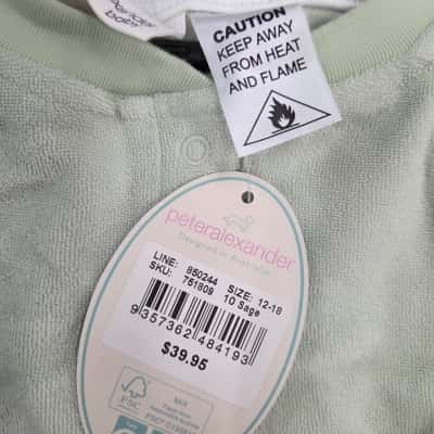 Peter Alexander Kids  Size 12-18m Onesie Green 