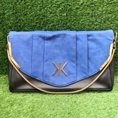 Kardashian Kollection Black & Blue Clutch Bag