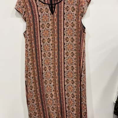 Jendi Womens  Size 16 Sleeveless Dress  Multicoloured / Pattern 
