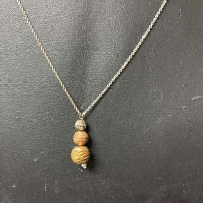45cm  Womens Necklace / 3T Pendant 925 Silver 