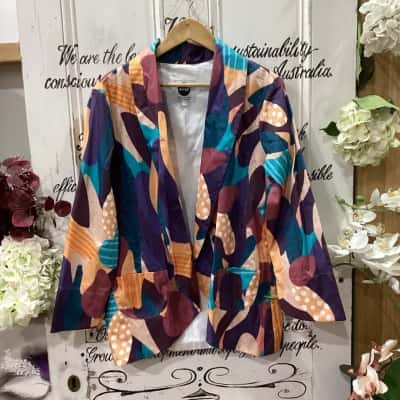 OWNSIT! BRAND! MADE IN MELB AUSTRALIA! Womens  Size 20 Blazer Multicoloured / Pattern 