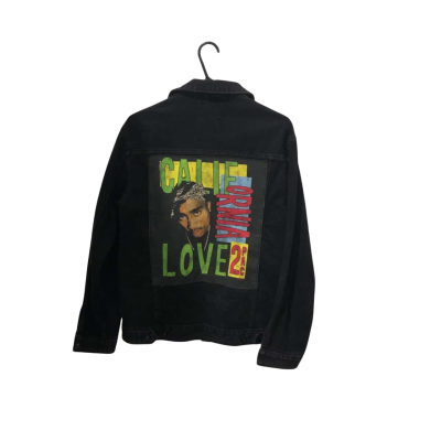 Tupac Black Denium Jacket Size XS