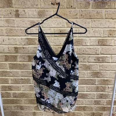 Wish Womens black Spring Fling Cami Size 8 / XS 