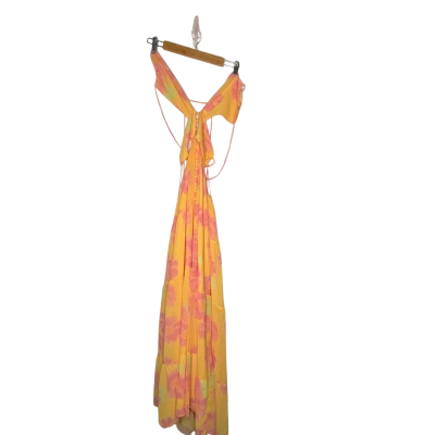 Sabo Womens  Size L Maxi Dress / Shoestring Strap Dress Floral / Pink  / White 