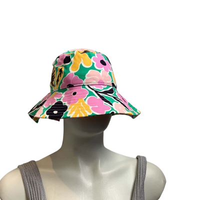 Seed Heritage Womens  Size S Floral Linen Blend Bucket Hat Multicoloured