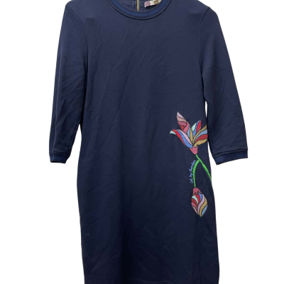 Ted Baker Womens  Size 3 Jersey Dress Blue with side pockets