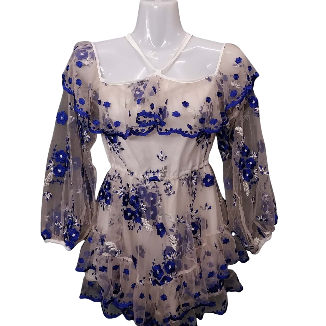 alice McCall Womens Jumpsuit , size 6, Floral Blue / White (s)