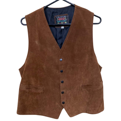 Brown Leather Vest Size 44 