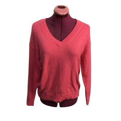 Piper Pink V-Neck Wool/Alpaca Blend Jumper