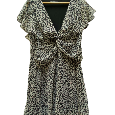 Guess Womens  Size L Midi Dress / Short Sleeve Dress  Animal print 