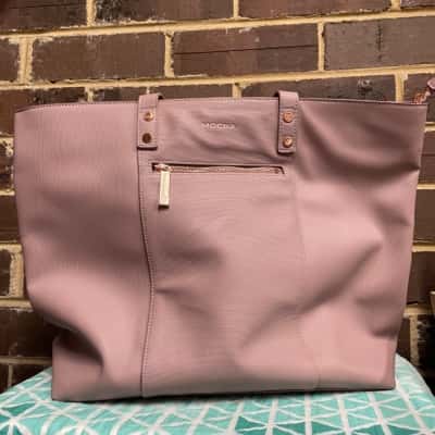 Mocha Dusty Pink Tote Bag Womens 