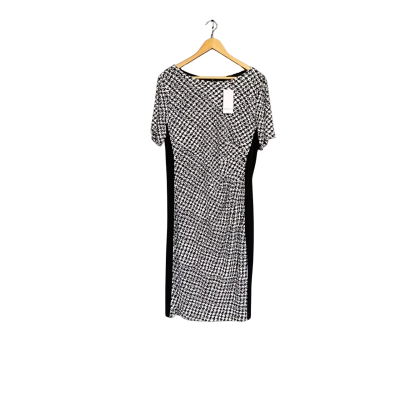 Noni B Peyton Dress Side Ruched Size XL Black & White 