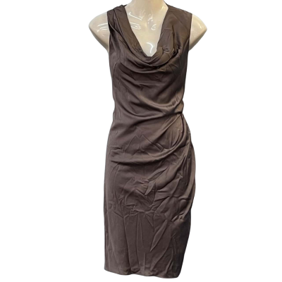 Satch Womens Size 12 Midi/Sleeveless Dress Brown