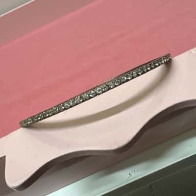 Ladies Silver 925 Stamped Bangle w/ CZ Stones