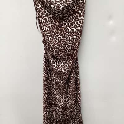  Womens  Size 6 Shoestring Strap Dress Animal print 