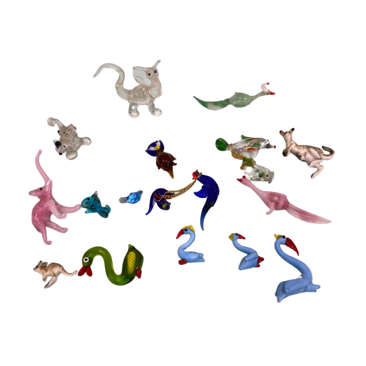 Collection of Hand Made Glass Animals (s)
