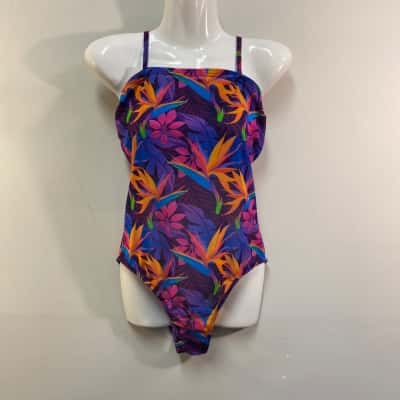 Kiniki Womens  Size 12 Onepiece Bathers Floral / Multicoloured / Purple 