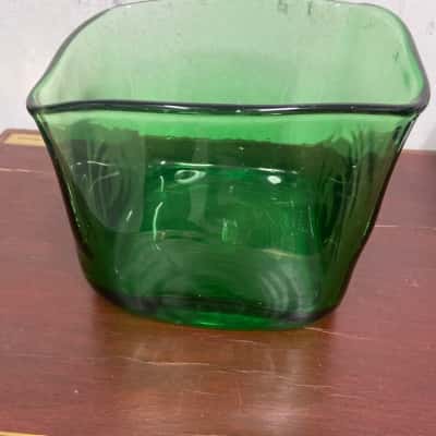 Stunning Green Square glass Bowl 