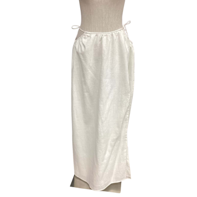Sabo Skirt  Size XL Maxi Lined Skirt with Slit Cream 