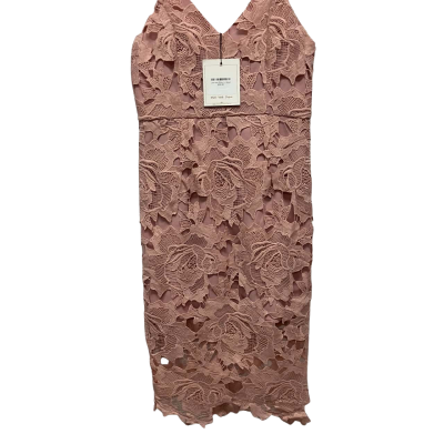 Passion Fusion Women's  Size 12 Cocktail Dress / Midi Dress / Party Dress / Shoestring Strap Dress Coral 