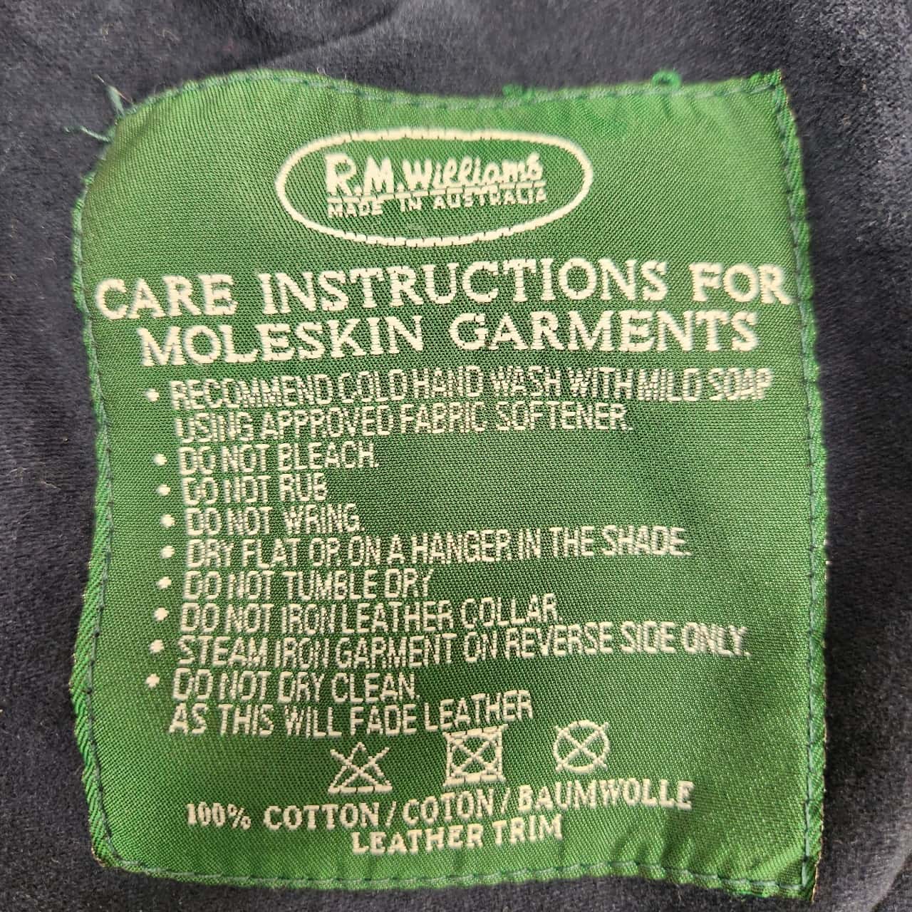 R.M. Williams Men's Size XXL Winter Coat Navy Blue (s)