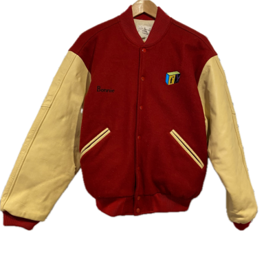 LA Custom Jacket Unisex  Size L Cream / Red 