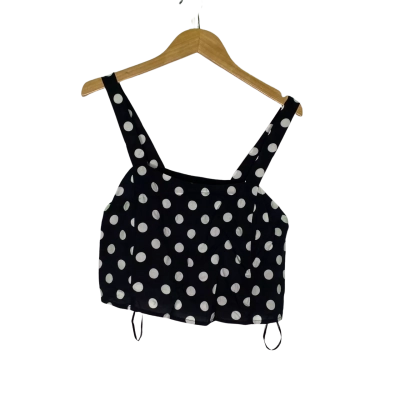 All about May Womens  Top and Skirt Size 8 Black  / Polka Dot / White 