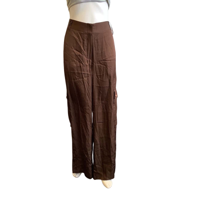 BNWT Morrison Women's Brand Size 4 Silk Blend Pant Chocolate 