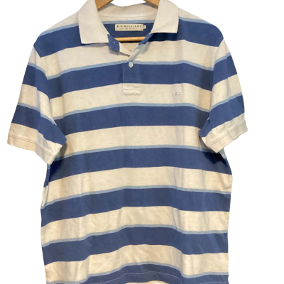 R.M. Williams polo shirt  Size XL Blue / Striped / White 
