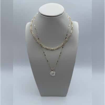  Frankly My Dear Silver Tone Necklace 
