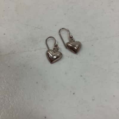 Women's Sterling Silver 925 Heart Earrings
