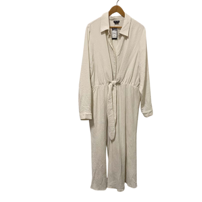 City Chic Womens  Size XL Long Sleeve Dress Off White 