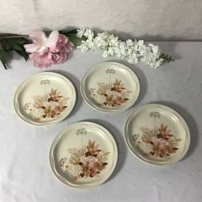 Poole "Summer Glory" Floral Pattern 4 x Ceramic Side Plates