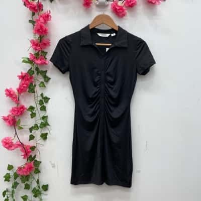 Glassons Womens Button up Mini Dress Size S Black  
