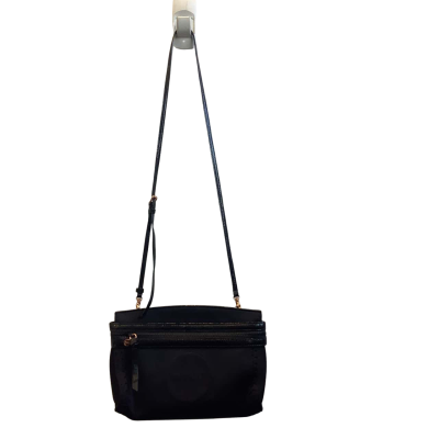 Mimco Womens Flat Front Zip Crossbody Bag Black