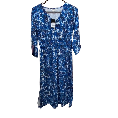 Womens  Size 40 Floral Dress Blue / Floral / Navy Blue / White 