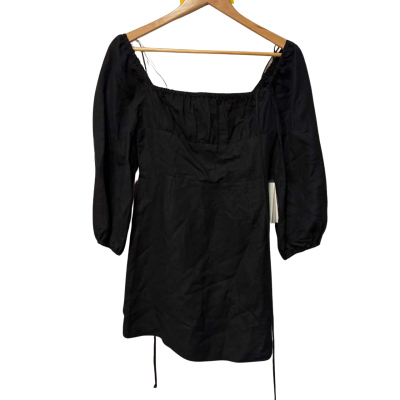 BNWT Lulu & Rose Size S Black Linen Mini Dress