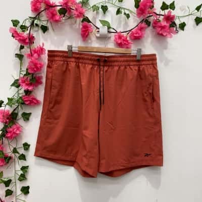 Reebok Mens Shorts Size XL Burnt Orange 