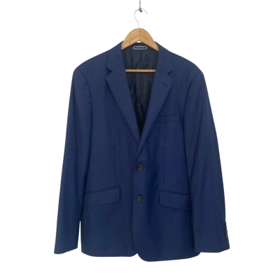 Peter Jackson Mens Merino Wool Size L / XL Blazer Blue / Navy Blue 