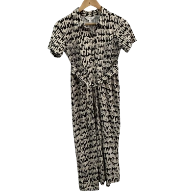 Capture Womens  Size 8 Short Sleeve Dress  Black / White